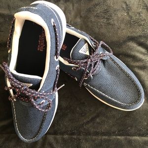 Columbia PFG Navy Mens Boat Shoes- Columbia PFG-